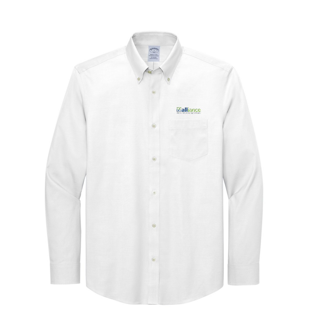 Brooks Brothers Wrinkle-Free Stretch Pinpoint Shirt — White
