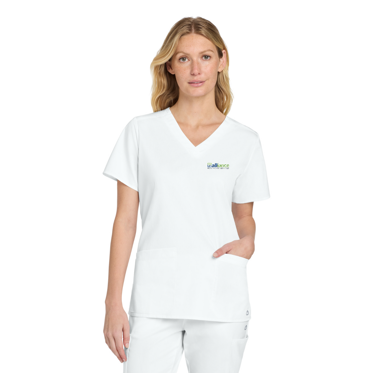 Wink Women's WorkFlex V-Neck Top — model