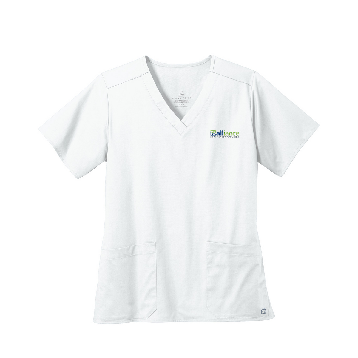 Wink Women's WorkFlex V-Neck Top — White