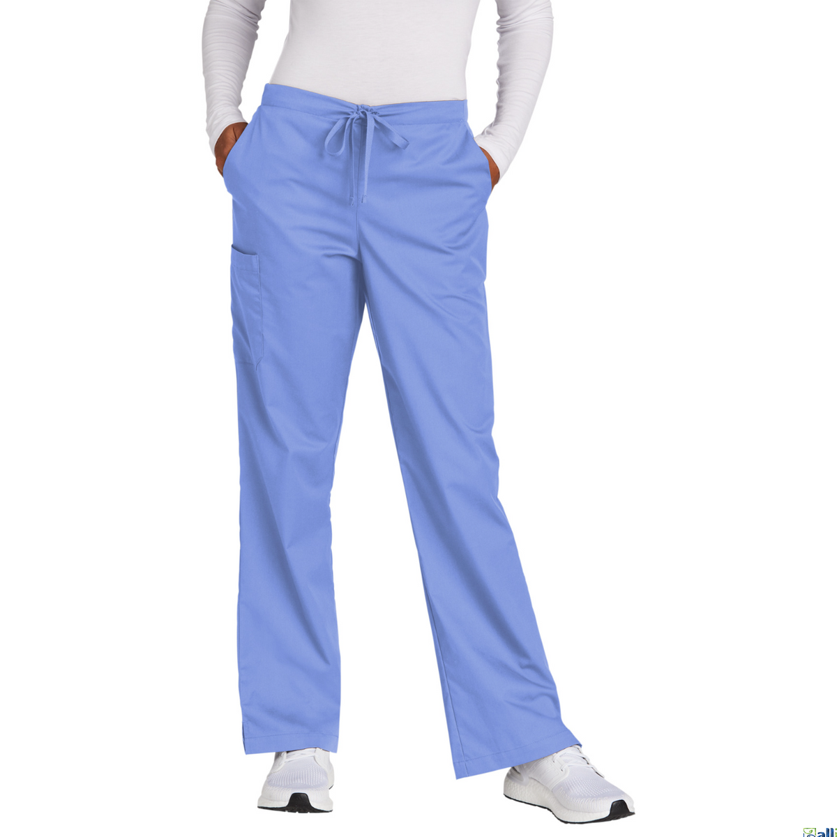 Wink Women's Tall WorkFlex Flare Leg Cargo Pant — Ceil Blue
