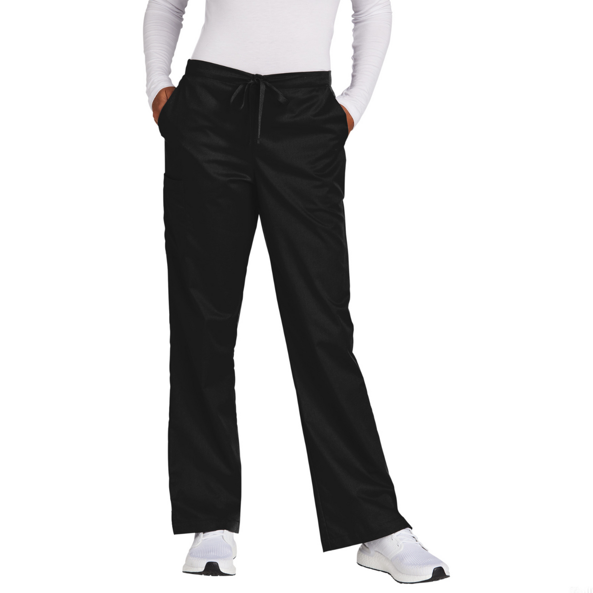 Wink Women's Tall WorkFlex Flare Leg Cargo Pant — Black