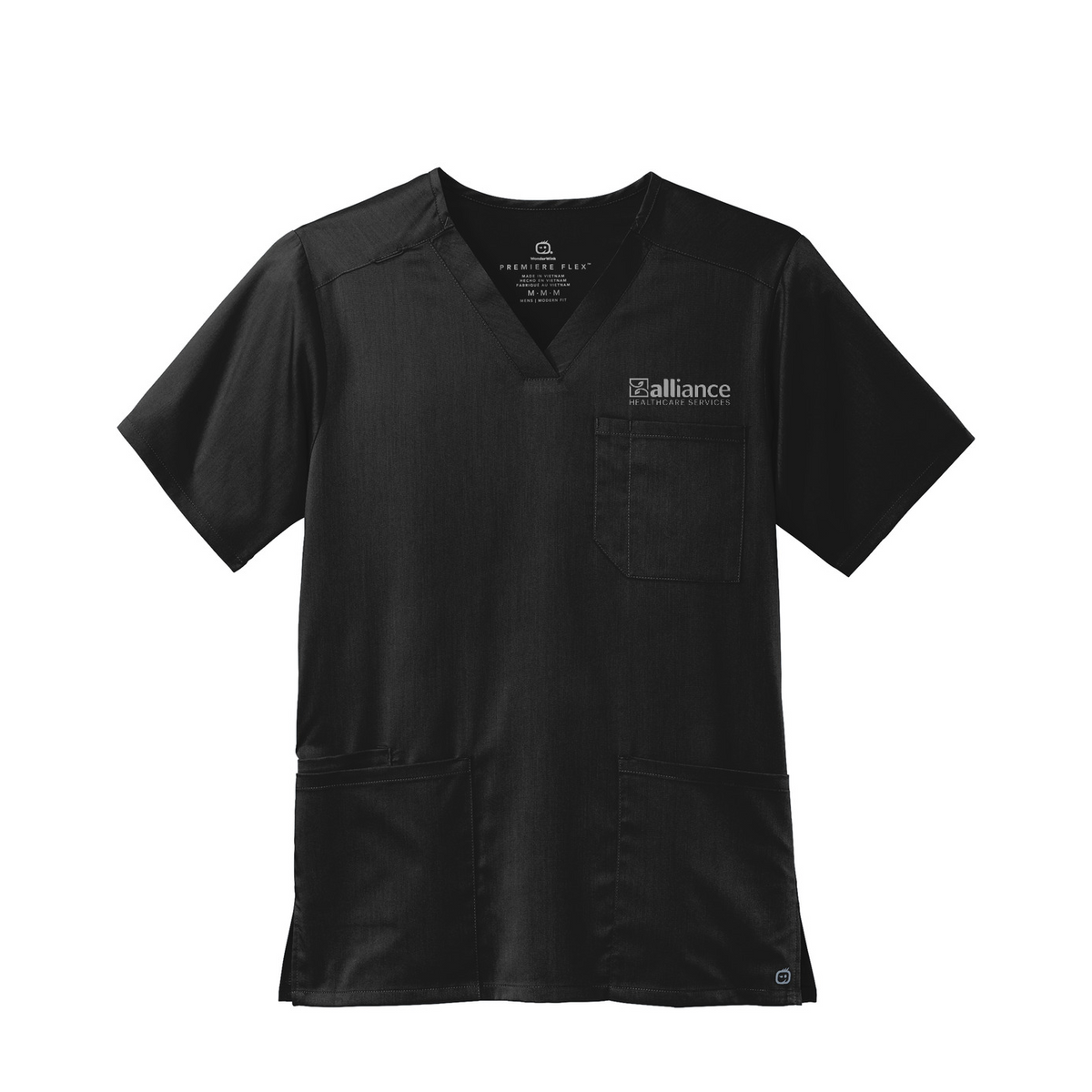 Wink Men's Premiere Flex V-Neck Top — Black