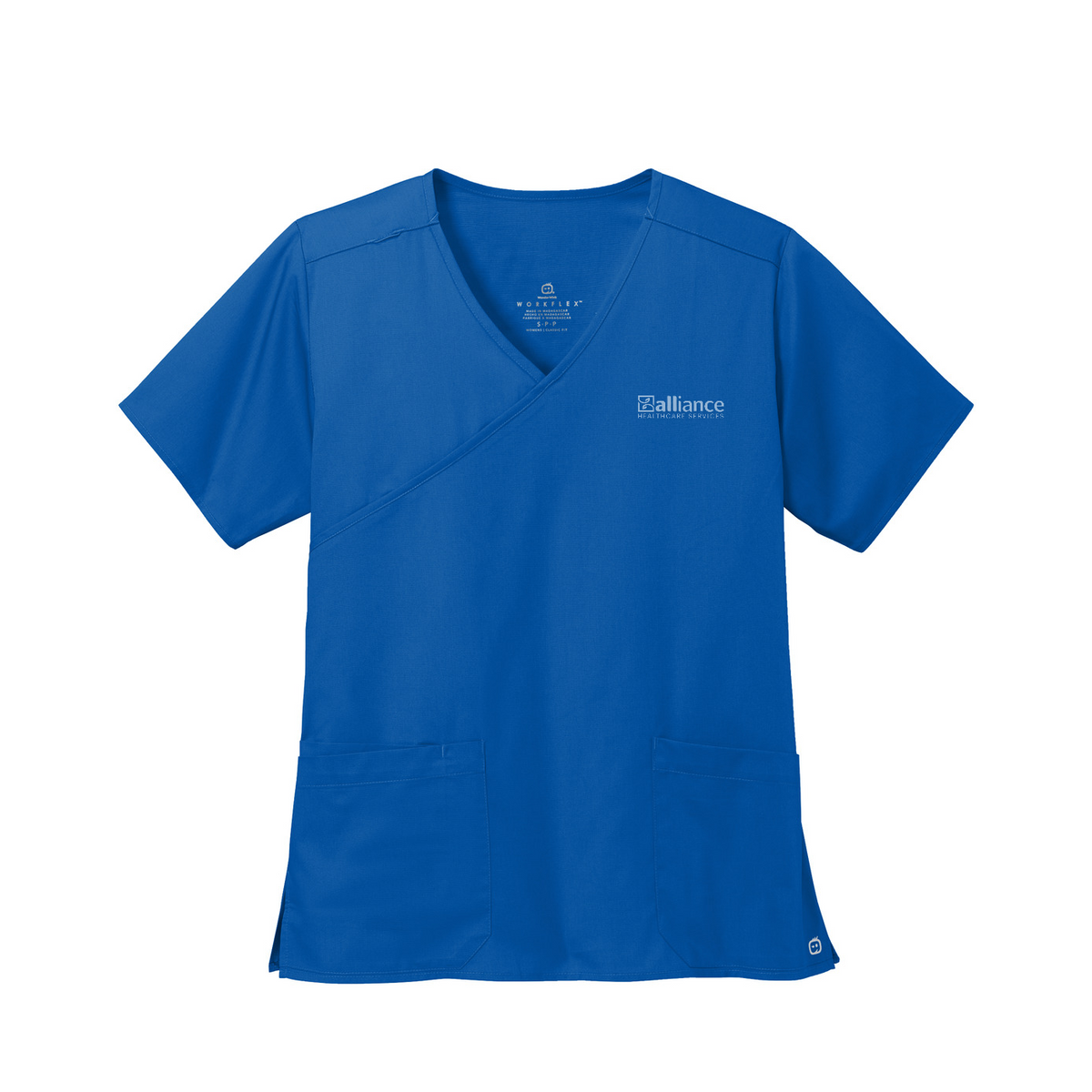 Wink Women's WorkFlex Mock Wrap Top — Royal
