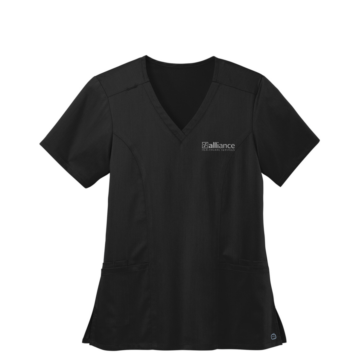 Wink Women's Premiere Flex V-Neck Top — Black