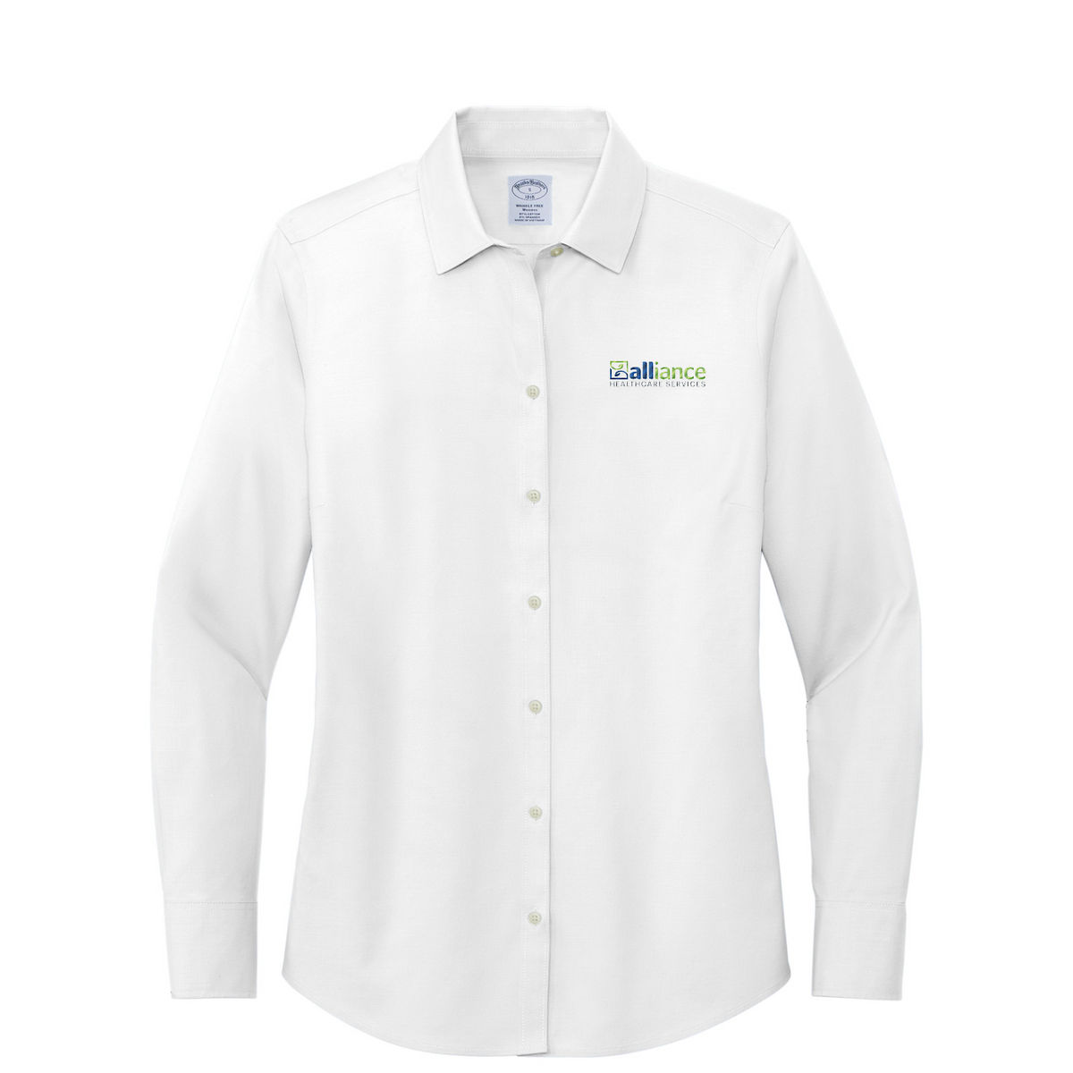 Brooks Brothers Women's Wrinkle-Free Stretch Pinpoint Shirt — White