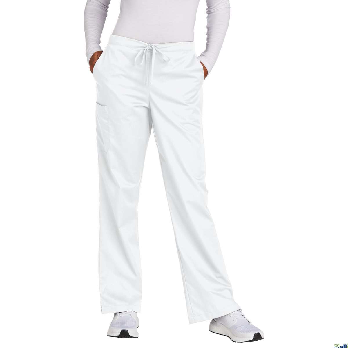 Wink Women's Tall WorkFlex Flare Leg Cargo Pant — White